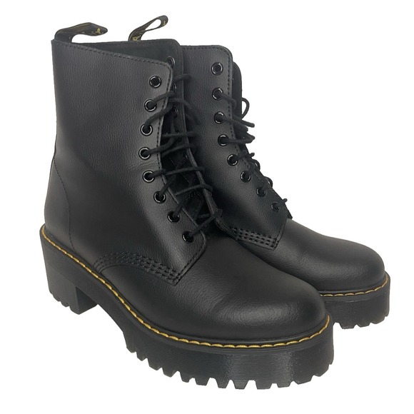 Dr Doc Martens Shriver Hi Lace Up Leather Grunge Combat Platform Boot Women's 10 - Picture 1 of 15